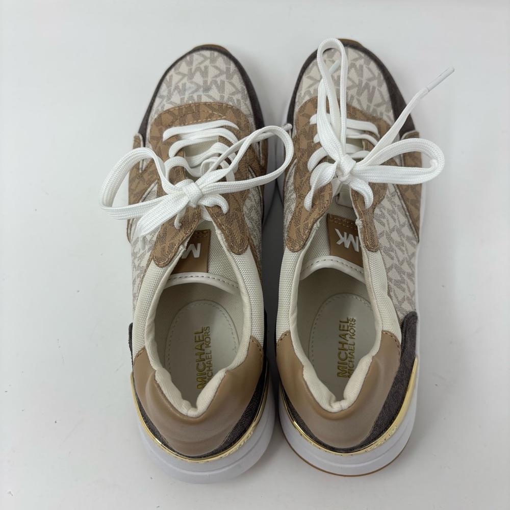 MICHAEL Michael Kors All Over Logo Print Sneakers Size 7.5 - Picture 5 of 12